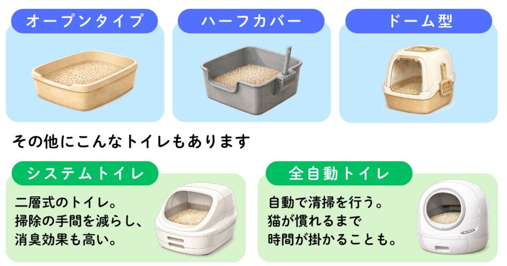猫のトイレタイプ