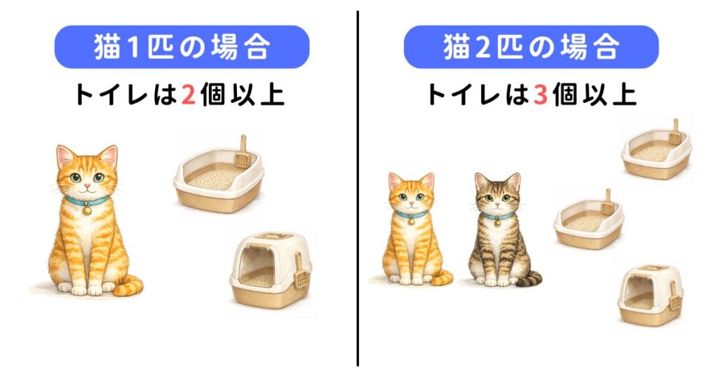 画像：トイレの数の例