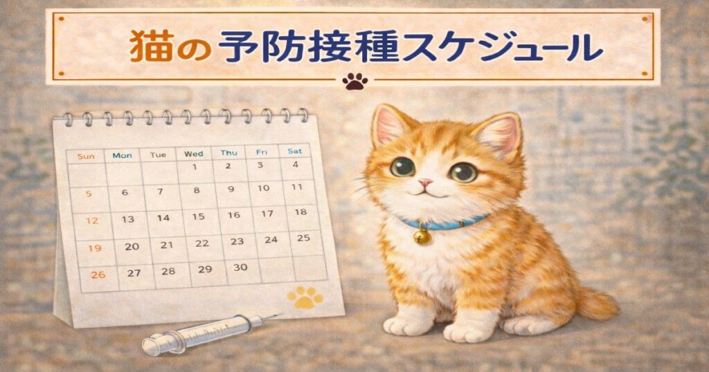猫の予防接種スケジュール