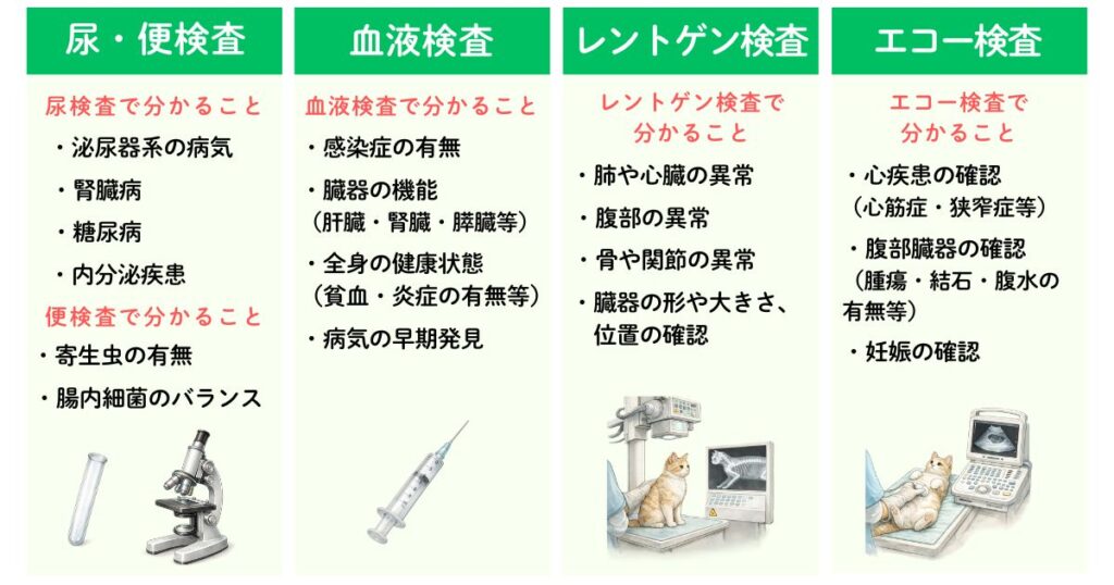 各種検査で分かること