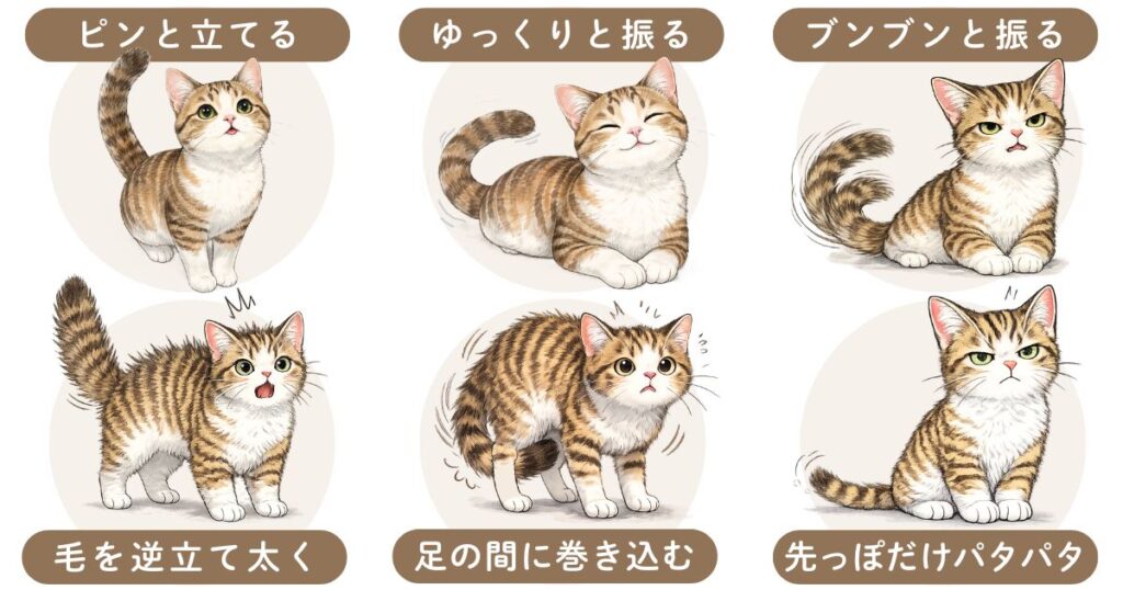 画像：尻尾の動きをイラストで解説