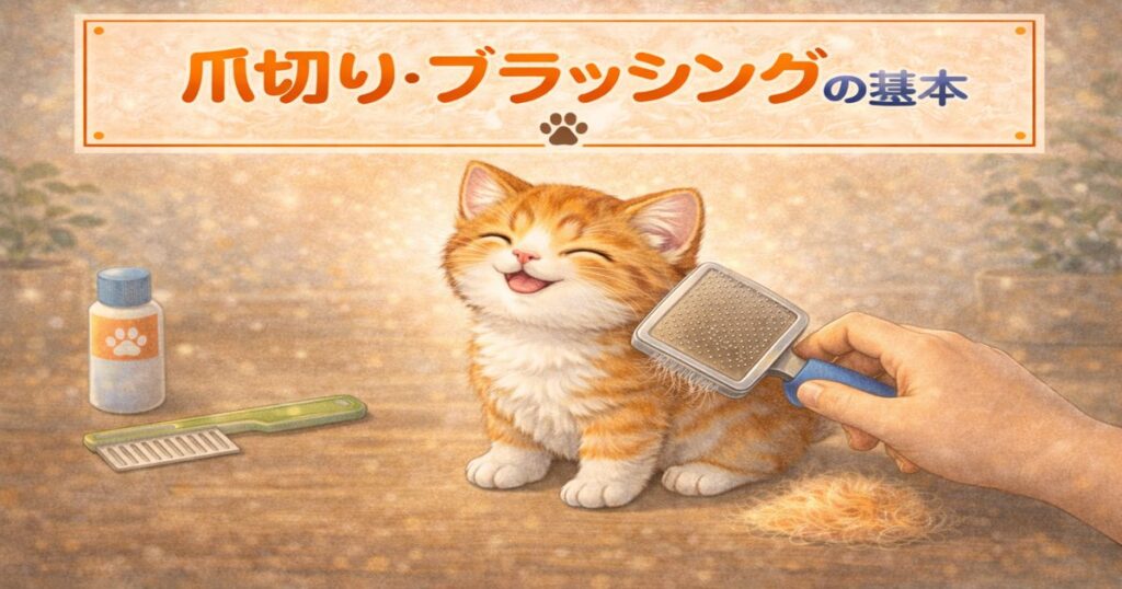 爪切り・ブラッシングの基本