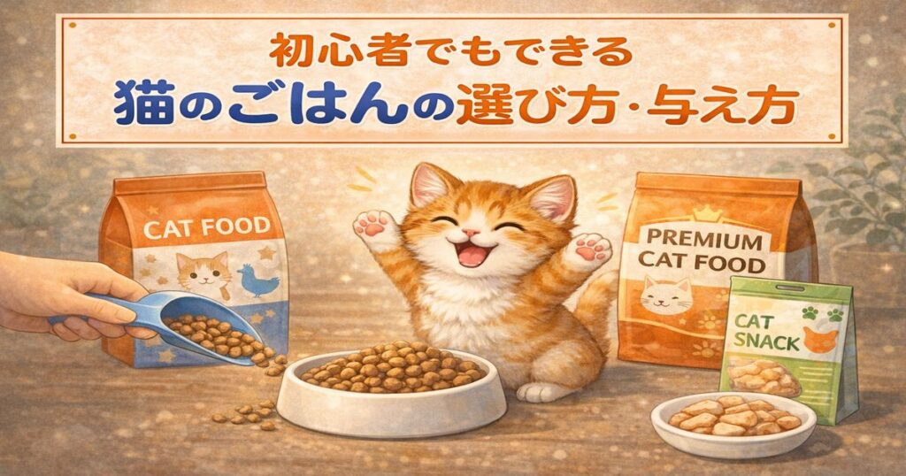 初心者でもできる猫のごはんの選び方・与え方
