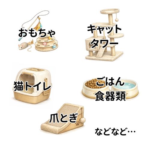 猫を飼う前に揃えるべきもの