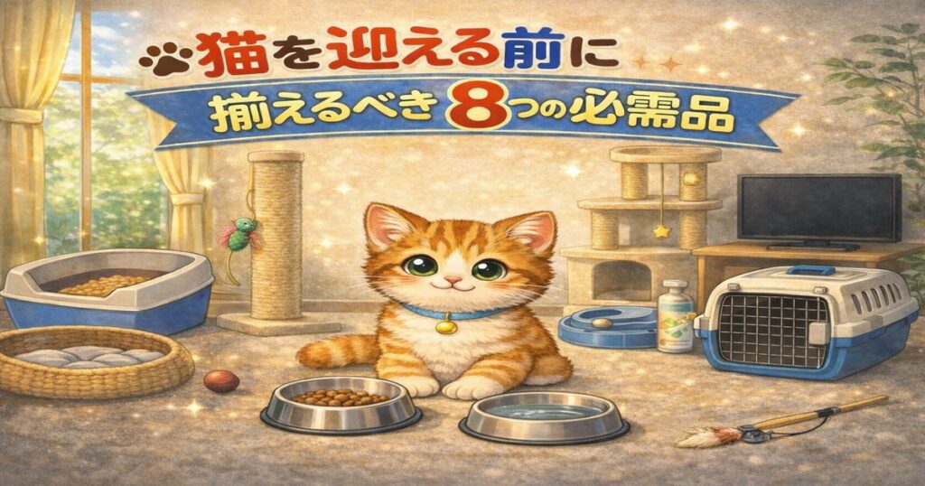 猫を迎える前に揃えるべき８つの必需品